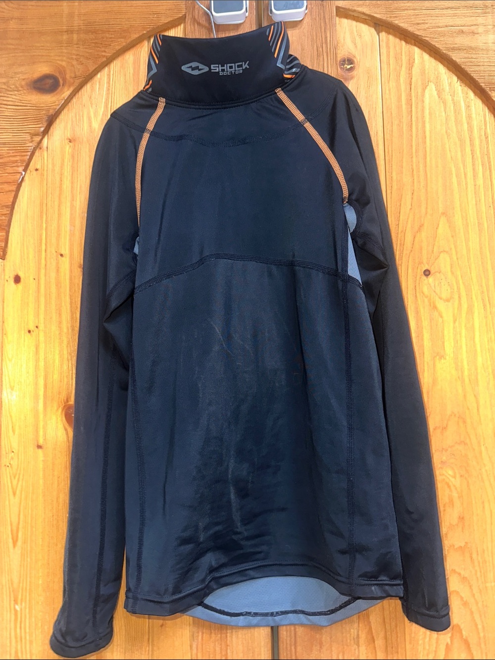 Shock Doctor Youth Hockey Base Layer Top with  Neck Guard